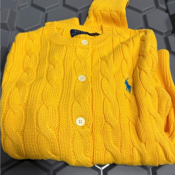 Polo Ralph Lauren Cable-Knit Cotton Crewneck Cardigan - Picture 8 of 8